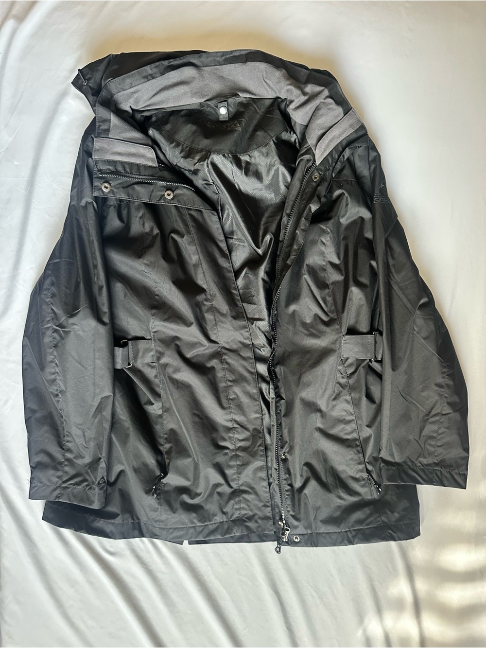 Gerry Black Hooded Utility/Rain Jacket